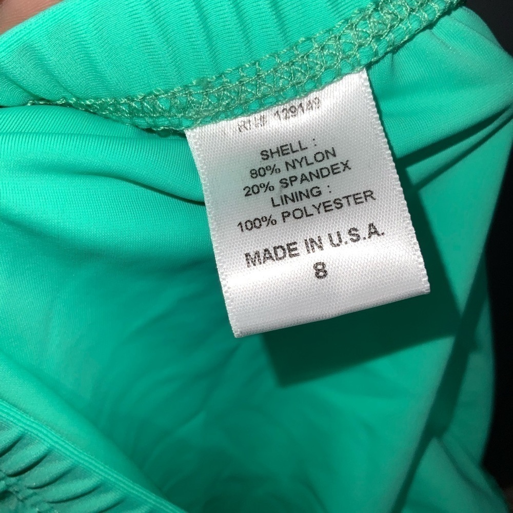 Dippin Daisy Teal Multicolor Paisley Tankini Bandeau & High Waist Bottoms Size 8 - Picture 8 of 10